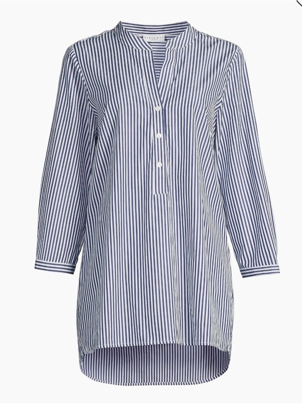 Harshman Anthropologie Women's Derrington Striped‎ Tunic Size small Blue & White